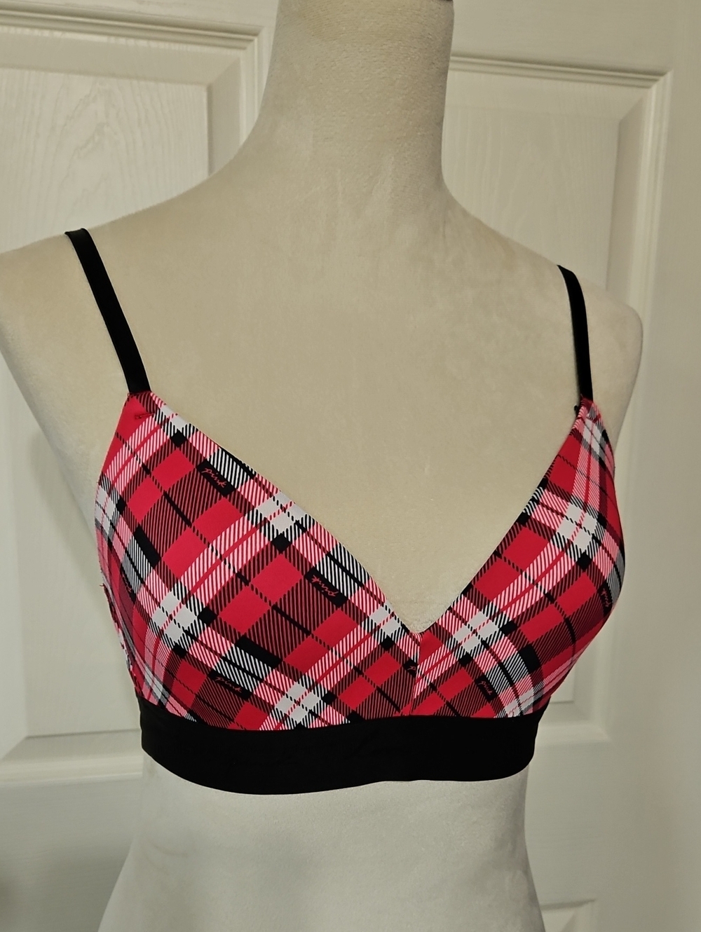 Plaid VS PINK bralette